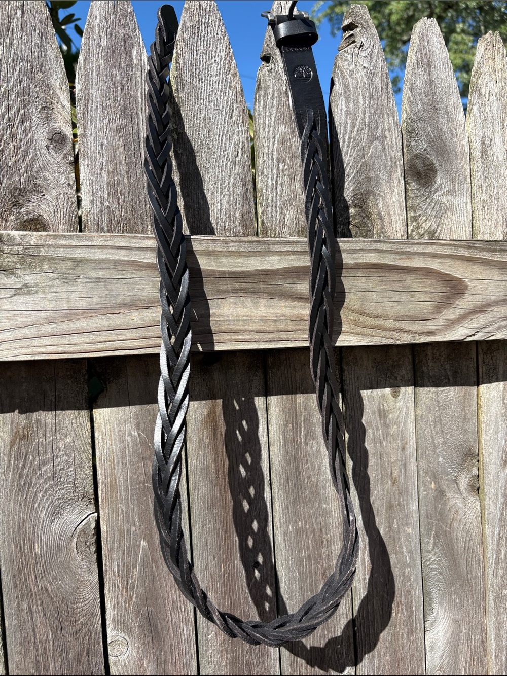 Timberland XL leather braided belt. NWT!!